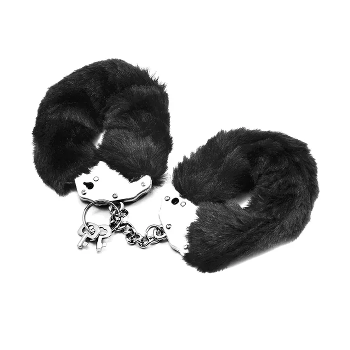 Anal Lovetoy Fetish Pleasure Fluffy Hand Cuffs Black