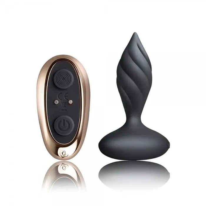 Rocks Off Anal Petite Sensation Desire Butt Plug w Remote Black