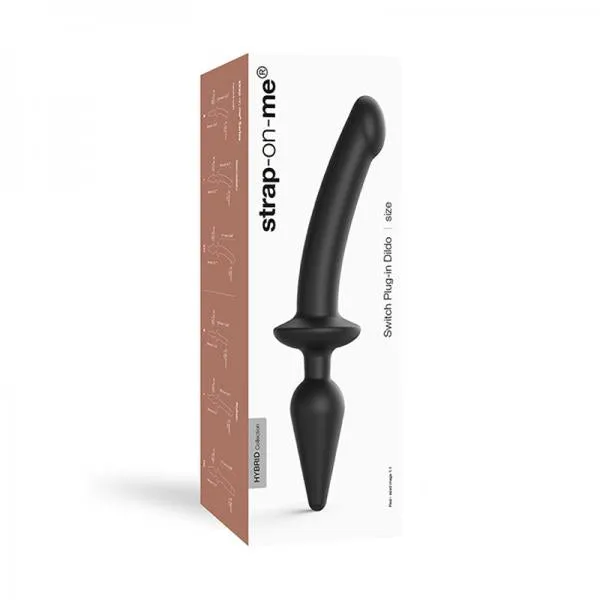 Seductucom Female Sex Toys Strap On Me Hybrid Collection Switch Plug In Realistic Dildo Dual Ended Black L