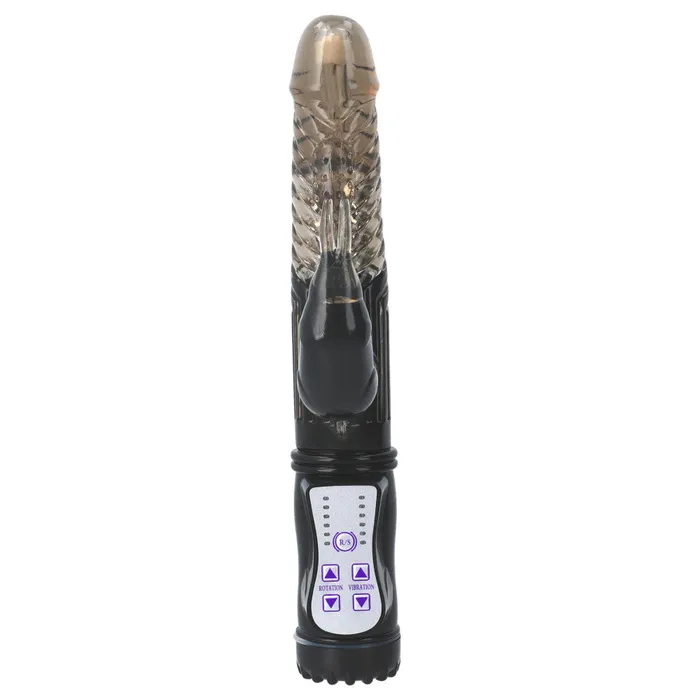 Shots Toys Female Sex Toys Rabbit Vibrator with Rotating End and Pearls GC Black Shots Toys Female Sex Toys Rabbit Vibrator with Rotating End and Pearls GC Black