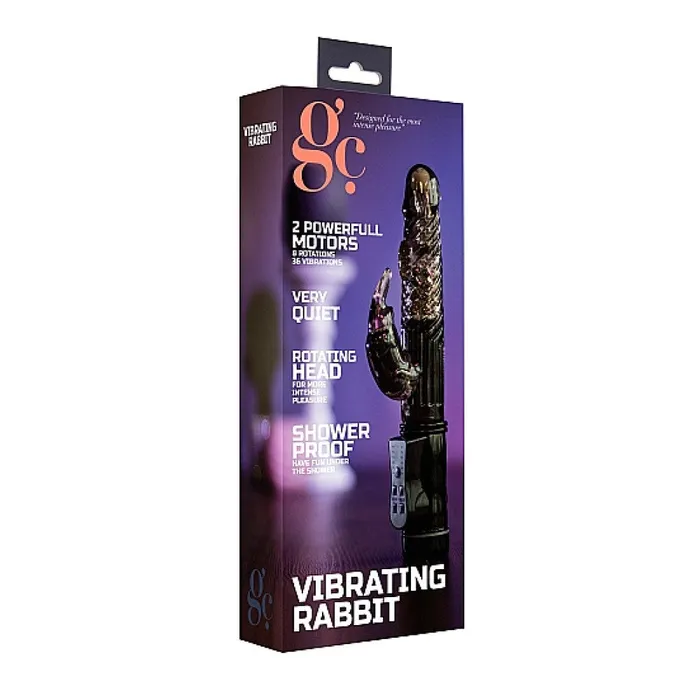 Shots Toys Female Sex Toys Rabbit Vibrator with Rotating End and Pearls GC Black Shots Toys Female Sex Toys Rabbit Vibrator with Rotating End and Pearls GC Black