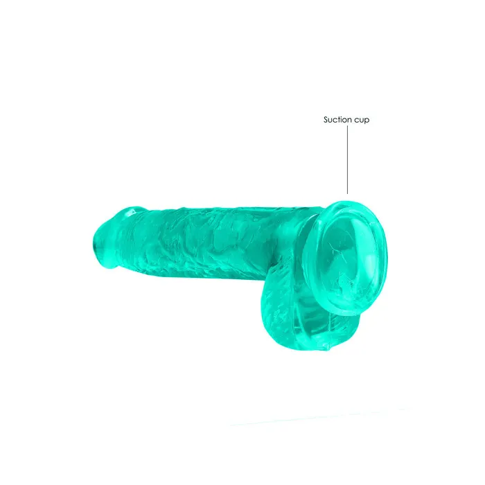 Shots Toys Female Sex Toys Realistic dildo with testicles Crystal Clear 17 cm Turquoise Shots Toys Female Sex Toys Realistic dildo with testicles Crystal Clear 17 cm Turquoise