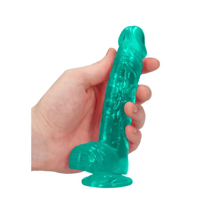 Shots Toys Female Sex Toys Realistic dildo with testicles Crystal Clear 17 cm Turquoise Shots Toys Female Sex Toys Realistic dildo with testicles Crystal Clear 17 cm Turquoise
