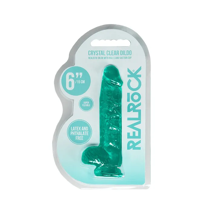 Shots Toys Female Sex Toys Realistic dildo with testicles Crystal Clear 17 cm Turquoise Shots Toys Female Sex Toys Realistic dildo with testicles Crystal Clear 17 cm Turquoise