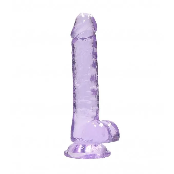 Shots Toys Female Sex Toys Realistic dildo with testicles Crystal Clear 19 cm purple Shots Toys Female Sex Toys Realistic dildo with testicles Crystal Clear 19 cm purple