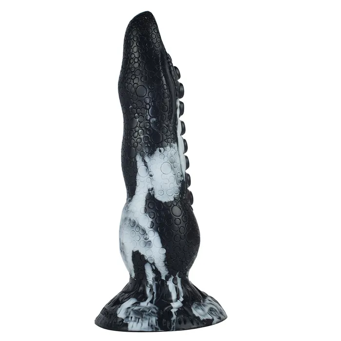 Anal FAAK FAAK N5081 22cm Silicone Fantasy Tentacle Dildo Mixed BlackWhite