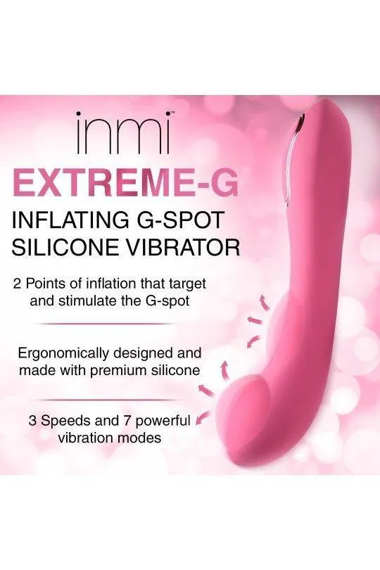Sex On the Go Female Sex Toys ExtremeG Inflating Gspot Silicone Vibrator