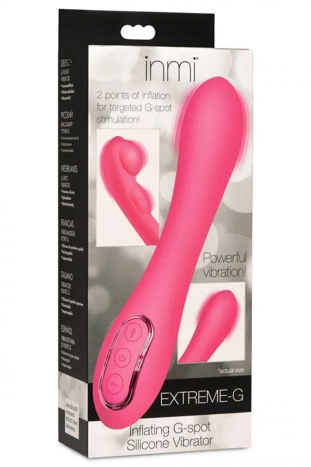 Sex On the Go Female Sex Toys ExtremeG Inflating Gspot Silicone Vibrator