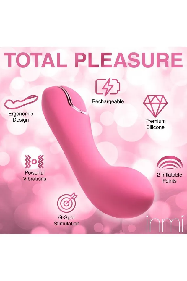 Sex On the Go Female Sex Toys ExtremeG Inflating Gspot Silicone Vibrator