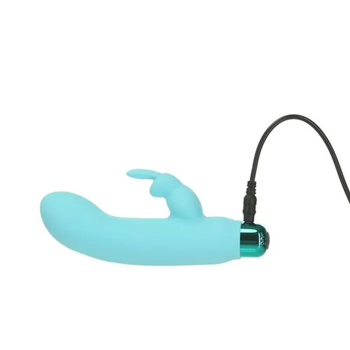 Alices Bunny Rechargeable Bullet w Rabbit Sleeve Teal PowerBullet Vibrators