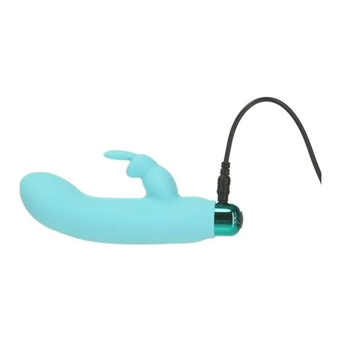 Alices Bunny Rechargeable Bullet w Rabbit Sleeve Teal PowerBullet Vibrators
