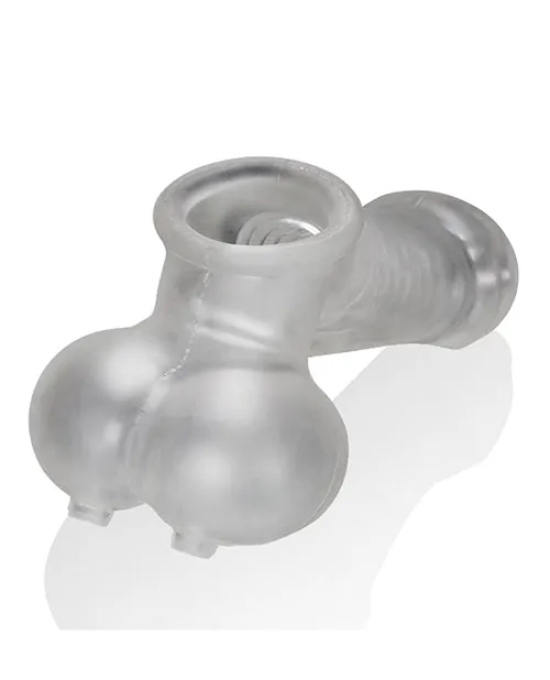 Blue Ox Designs LLCDba Oxballs Vibrators Oxballs Sackjack Wearable Jack Off Sheath Clear Frost