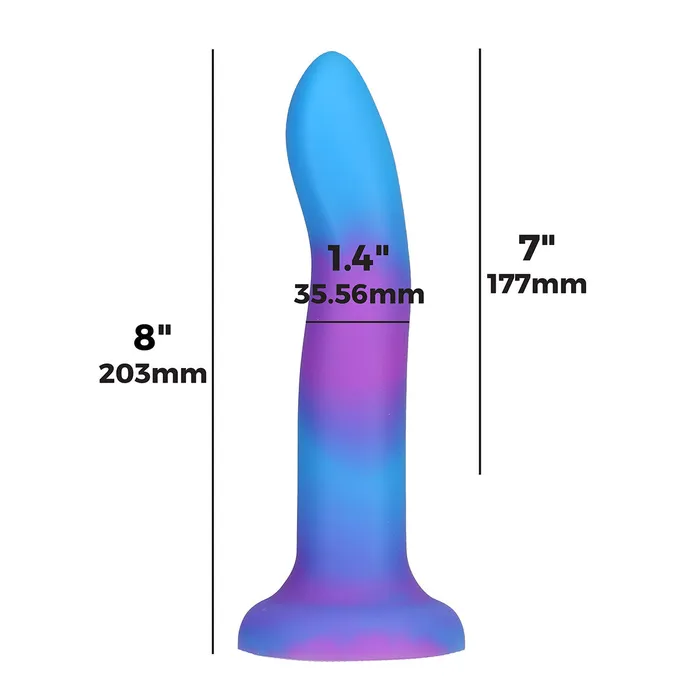 BMS Dildos Addiction GlowintheDark Rave Dil 8 Purple Blue