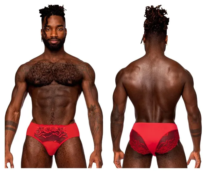 Couples Sassy Lace Bikini Solid Pouch Male Power