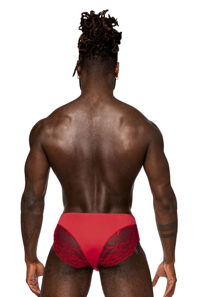 Couples Sassy Lace Bikini Solid Pouch Male Power Couples Sassy Lace Bikini Solid Pouch Male Power