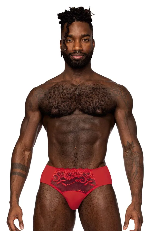 Couples Sassy Lace Bikini Solid Pouch Male Power Couples Sassy Lace Bikini Solid Pouch Male Power