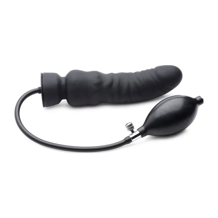 Dick Spand Inflatable Silicone Dildo Black Master Series Dildos