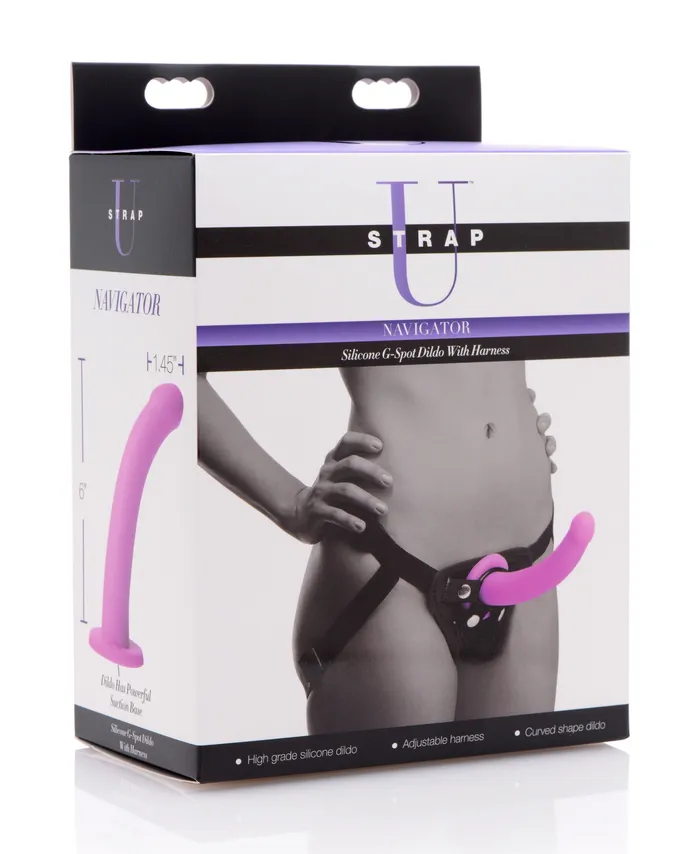 Female Sex Toys Strap U Strap U Navigator Silicone GSpot Dildo with Harness Purple Female Sex Toys Strap U Strap U Navigator Silicone GSpot Dildo with Harness Purple