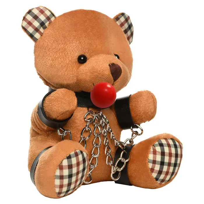 iloveexcitement Male Sex Toys Master Series Gagged Teddy Bear Plush