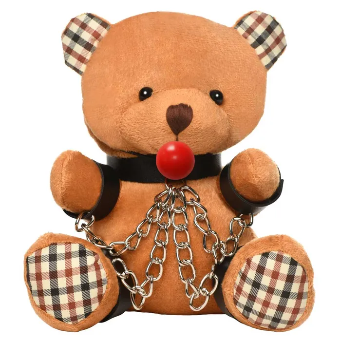 iloveexcitement Male Sex Toys Master Series Gagged Teddy Bear Plush