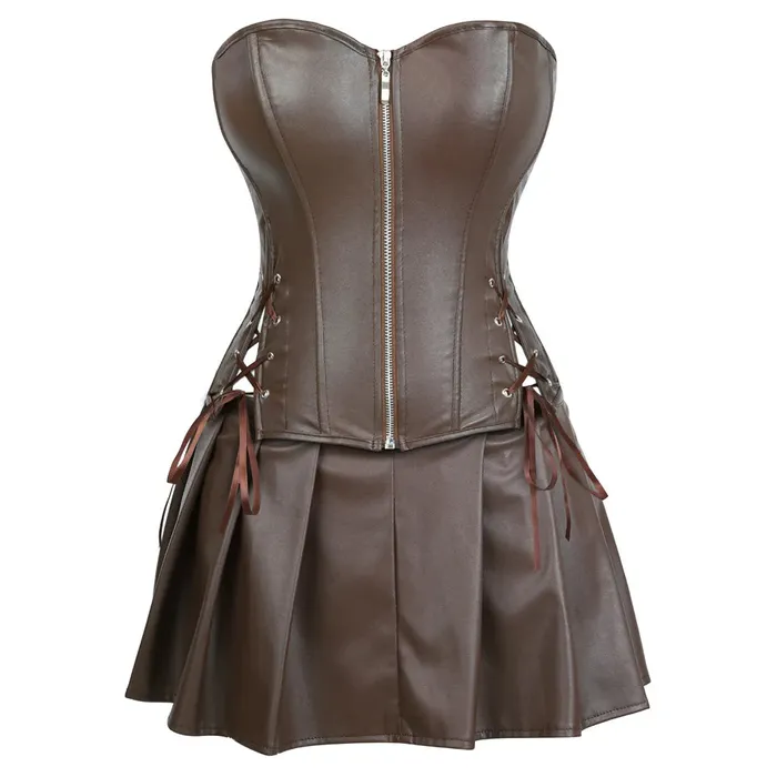 Taras Teazers Body Shaping Faux Leather Corset Dress Male Sex Toys