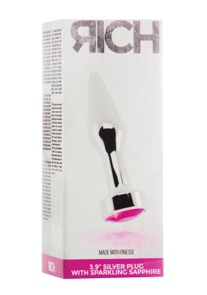 Anal Shots America R9 Silver Plug 39 Inch Pink Sapphire