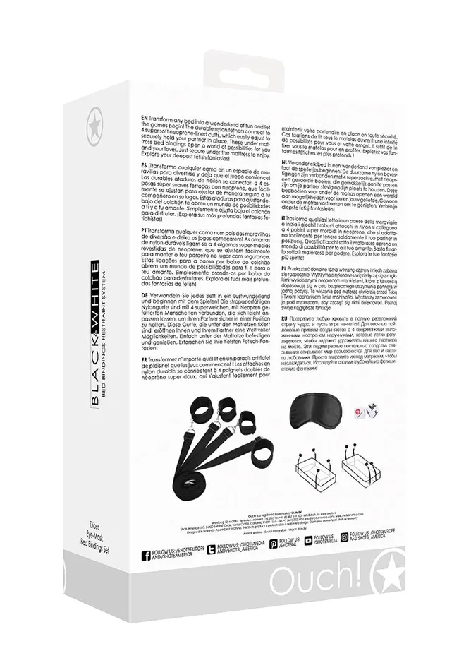 Shots America Vibrators Bed Bindings Restraint System
