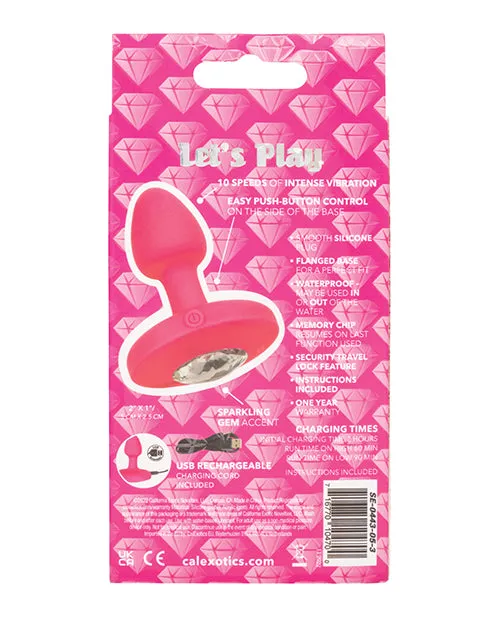 Cal Exotics Cheeky Gems Small Rechargeable Vibrating Probe Pink Male Sex Toys