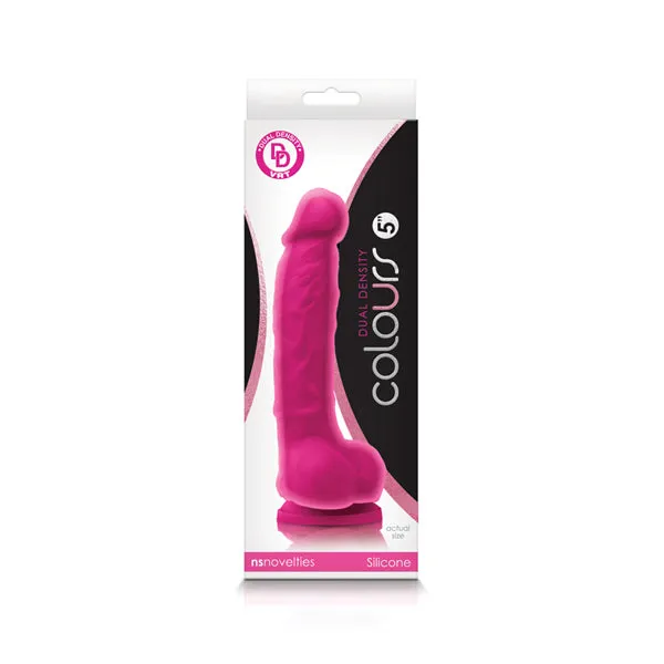 Dildos Colours Dual Density 5 Dildo Pink NS Novelties