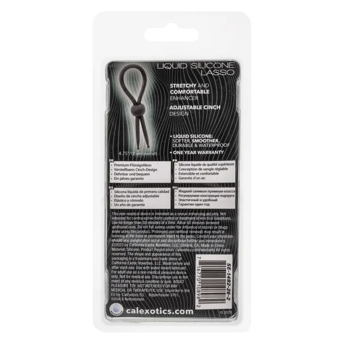 Female Sex Toys Cal Exotics Alpha Liquid Silicone Lasso Black