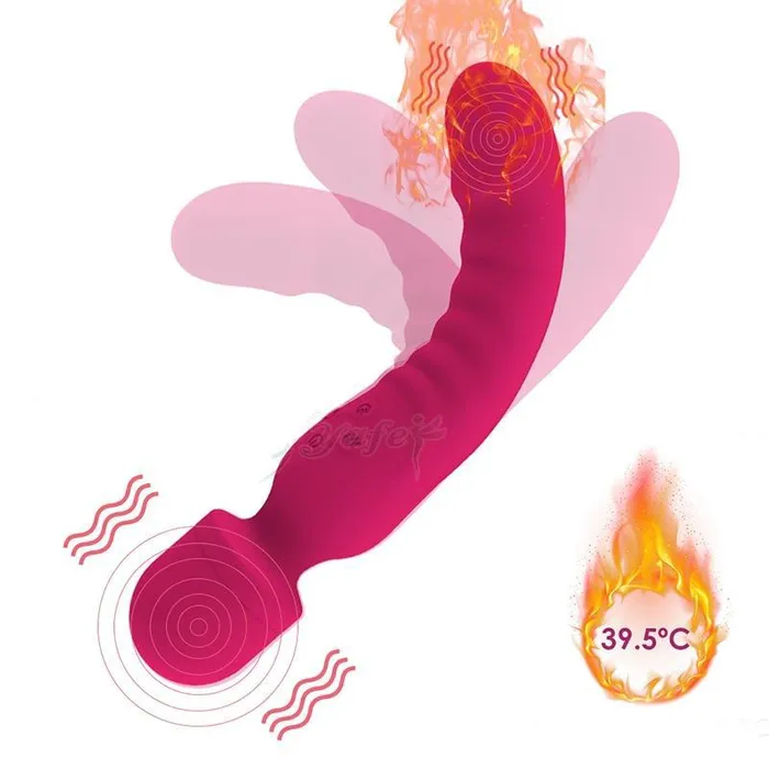 Female Sex Toys Own Pleasures Heated Soft Dildo Vibrator
