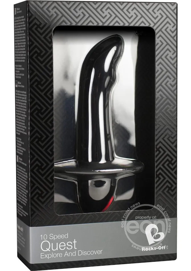 Quest 10 Speed Waterproof Black Rocks Off Vibrators