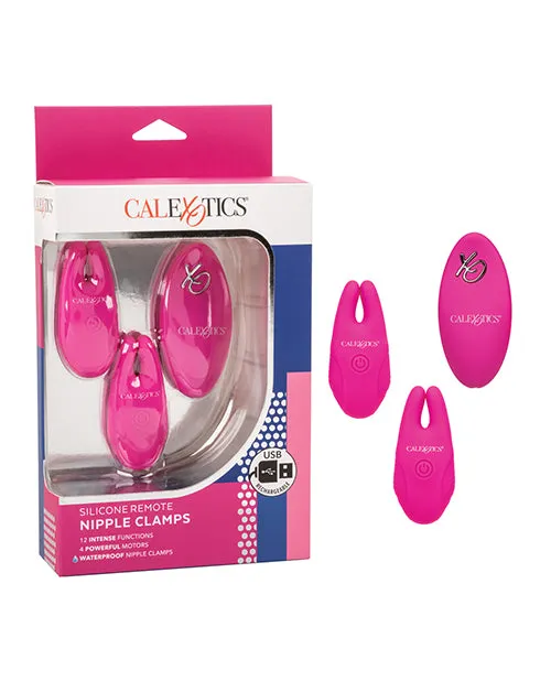 Silicone Nipple Clamps wRemote Cal Exotics Female Sex Toys