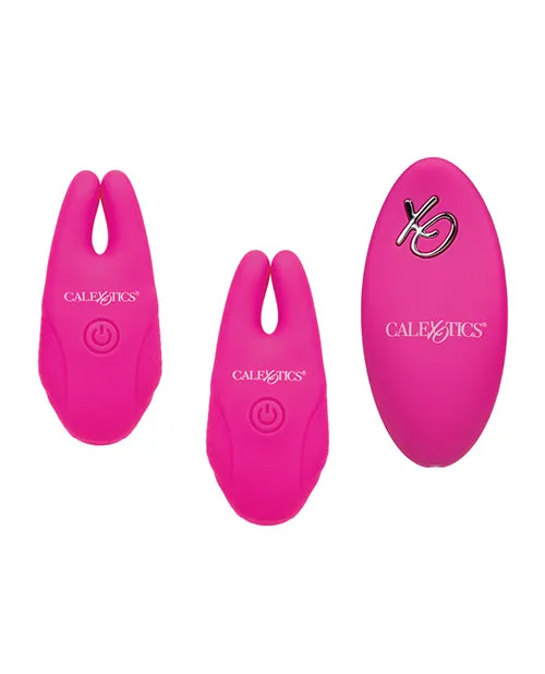 Silicone Nipple Clamps wRemote Cal Exotics Female Sex Toys