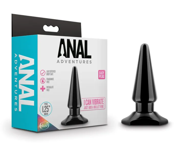 Anal Blush Novelties Blush Anal Adventures Easy Plug 4 Inch Length And 125 Inch Width Tapered Tip For Easy Insertion Perfect For Beginners Base Anchors Buttplug Safely Outside The Body Sex Toy For Adults