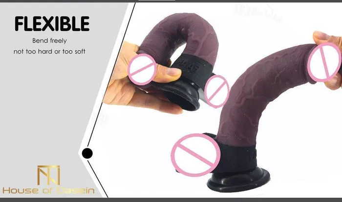 Anal House of Dasein Realistic Dildos 23Cm Silicone Realistic Dildo Butt Plug Anal Pink