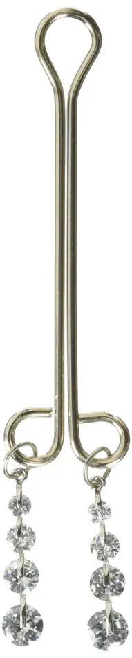 Bijoix de Cli Female Sex Toys Bijoix De Cli Double Loop With Diamond Drops 08 Ounce Bijoix de Cli Female Sex Toys Bijoix De Cli Double Loop With Diamond Drops 08 Ounce