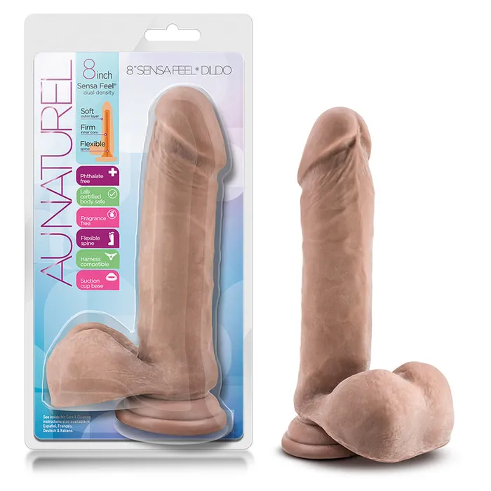 Blush Dildos Au Naturel 8In Sensa Feel Dildo Latin