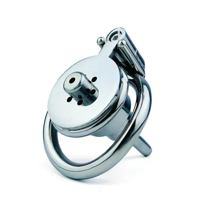 CHASTITY CAGE CO Male Sex Toys Double Screw Negative Chastity Cage With Catheter