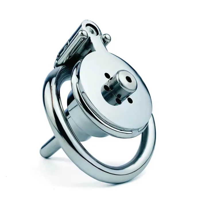 CHASTITY CAGE CO Male Sex Toys Double Screw Negative Chastity Cage With Catheter