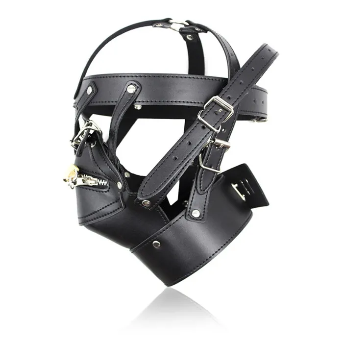 Couples CHASTITY CAGE CO Obedient Slave Sex Mask Helmet