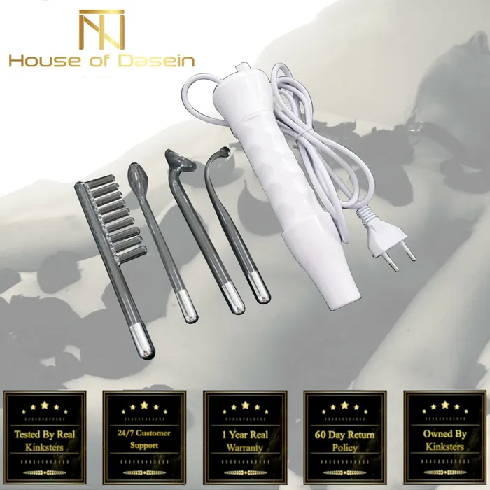 Electro Medical Play Violet Wand Four Attachments Electro Sex Stimulation Play Kink Bdsm Fetish House of Dasein Couples