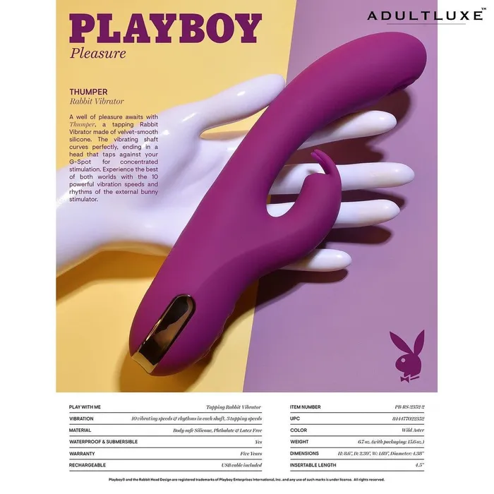 Evolved Novelties Vibrators Playboy Thumper GSpot And Rabbit Vibrator