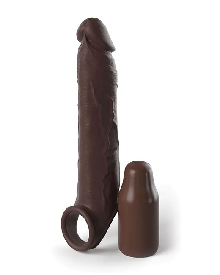 Fantasy 7 Inch Silicone Penis Extension with Ball Strap Chocolate Pipedream Products Male Sex Toys Fantasy 7 Inch Silicone Penis Extension with Ball Strap Chocolate Pipedream Products Male Sex Toys