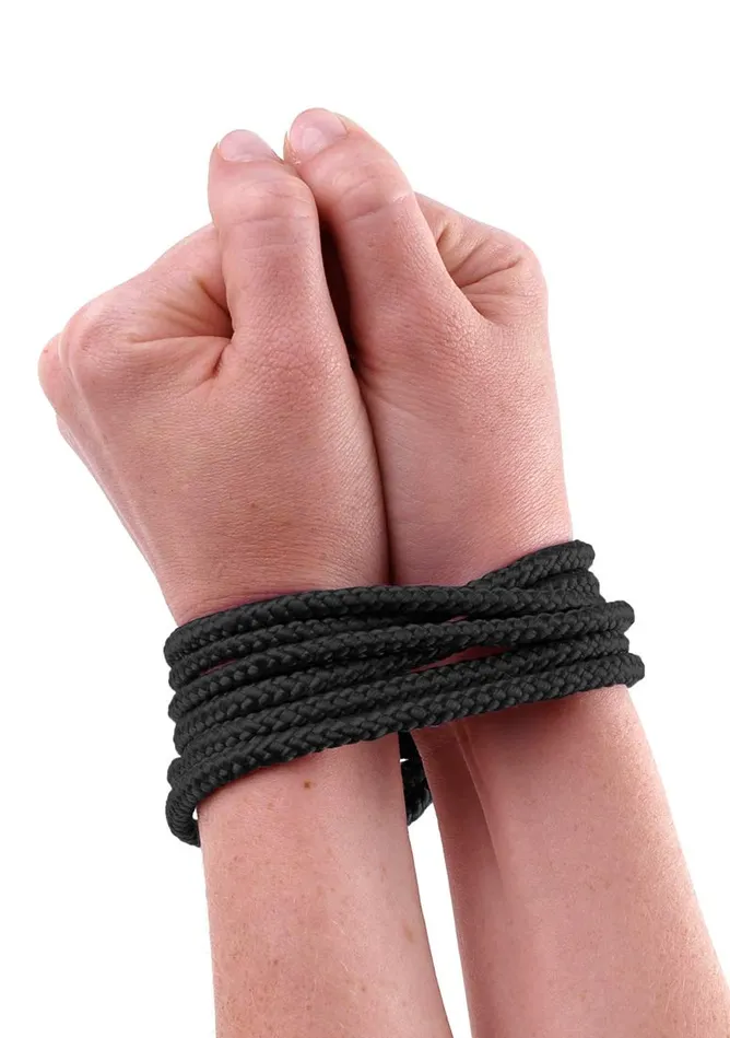 Female Sex Toys Fetish Fantasy Fetish Fantasy Mini Silk Rope Black 6 Feet
