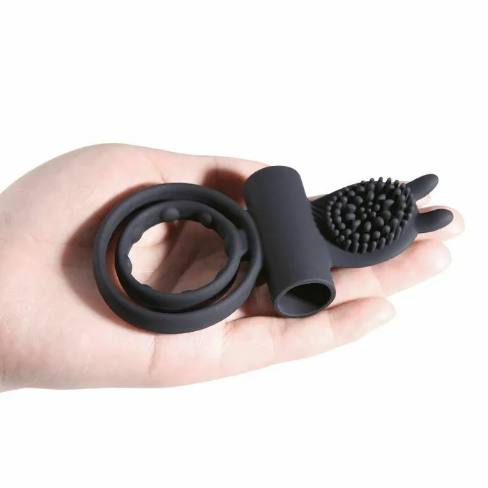Female Sex Toys House of Dasein Cock Rings Cock Mini Bullet Vibrator Silicone Vibrating Double Penis Ring