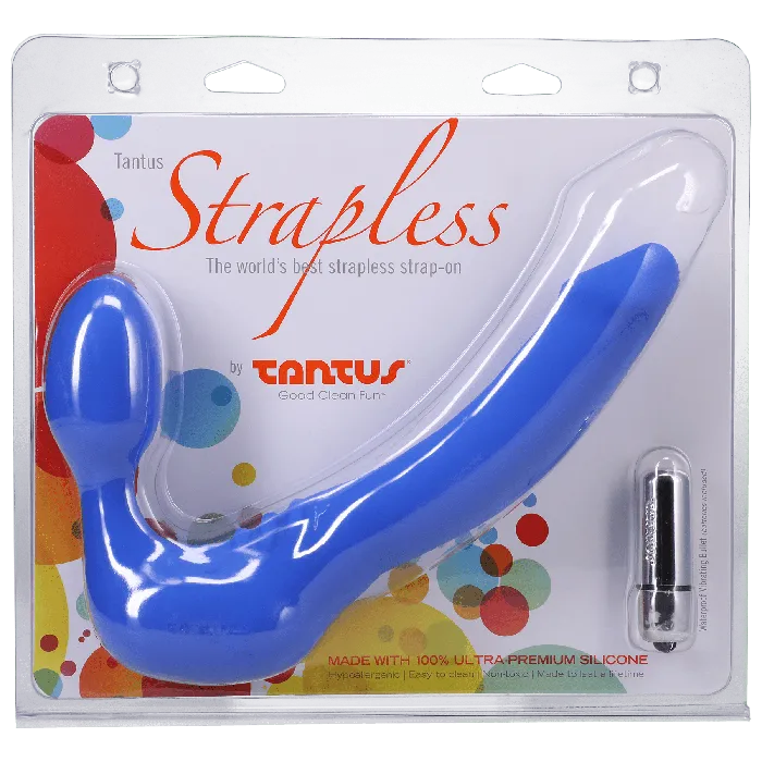 Female Sex Toys Strapless Slim Azure Medium Tantus