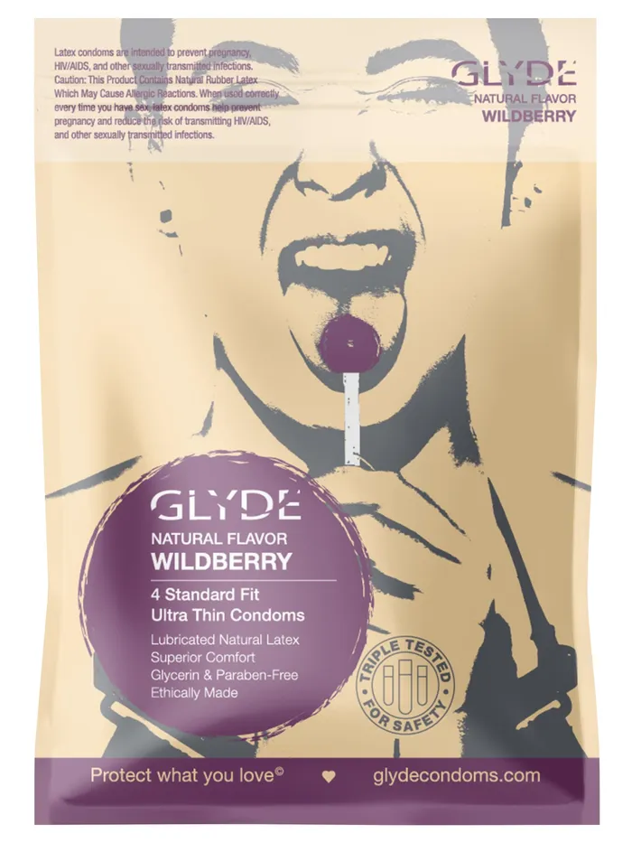 Glyde Wildberry Flavored Ultra Thin Condoms 100 Count Organic Flavor Extract Ultrathin Vegan Nontoxic Medium Size Natu Glyde Female Sex Toys Glyde Wildberry Flavored Ultra Thin Condoms 100 Count Organic Flavor Extract Ultrathin Vegan Nontoxic Medium Size Natu Glyde Female Sex Toys