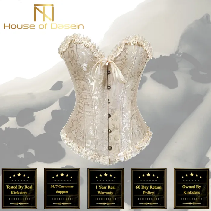 House of Dasein Female Sex Toys Corsets Ivory Cream Frill Corset Erotic Lingerie Fetish