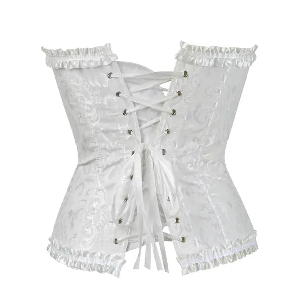 House of Dasein Female Sex Toys Corsets Ivory Cream Frill Corset Erotic Lingerie Fetish
